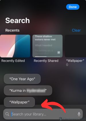 Search prompt - iOS 18