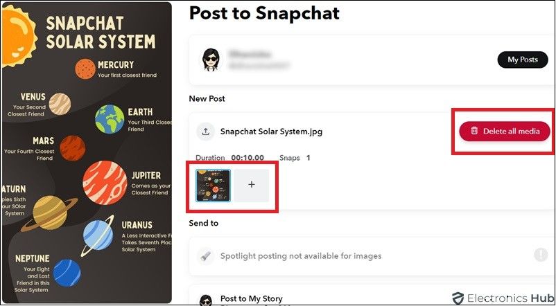 Select Delete-How to delete stories on Snapchat