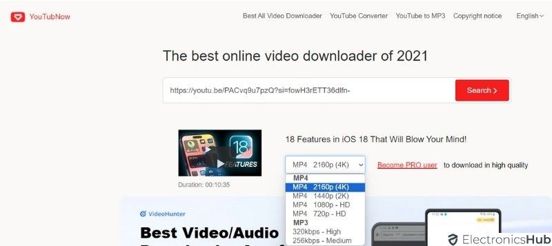 Select-Quality-DownloadYouTubeVideosWithoutSoftware