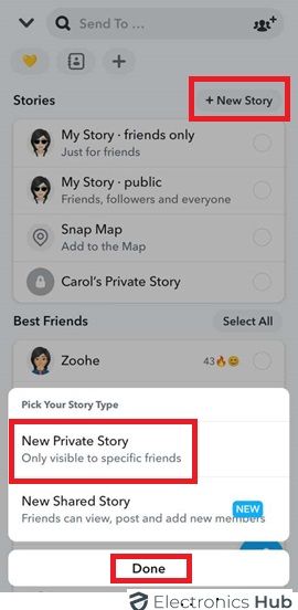 Select and Create a Private Story