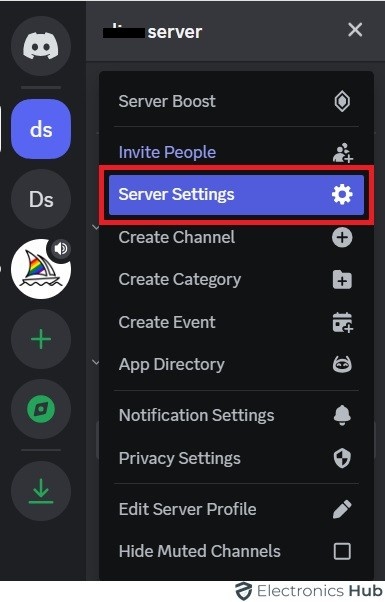 Server Settings-delete server