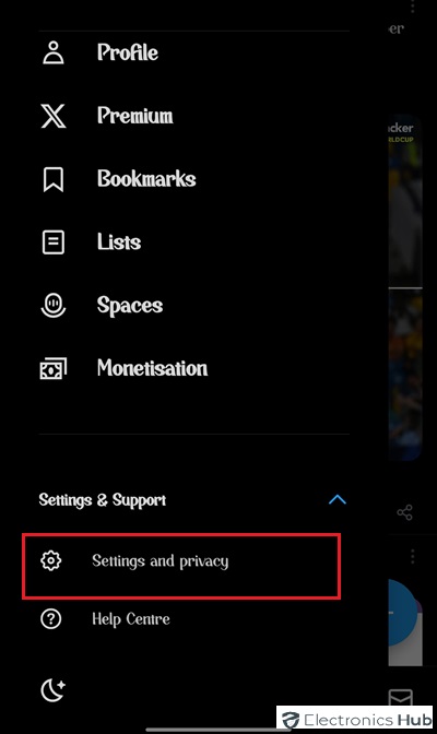 Settings And Support-make your twitter profile private