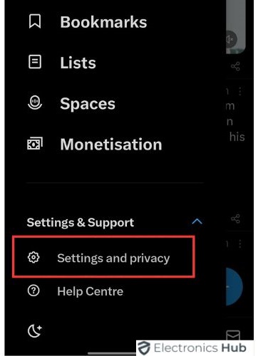 Settings and privacy-look up deleted tweets
