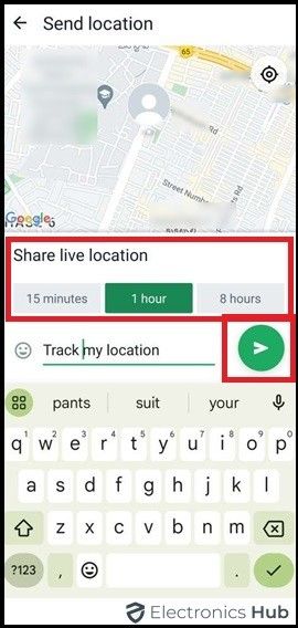 Share Live Location Android with Time