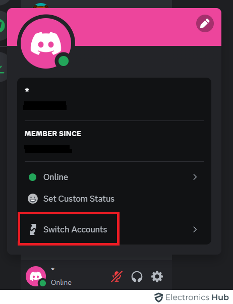 Switch Accounts - managing accounts on Discord