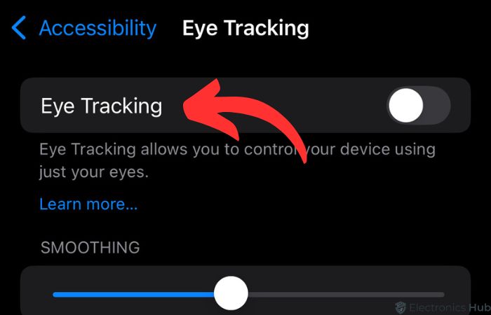 Turn on eye tracking - iOS 18