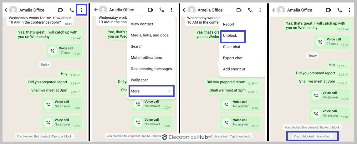 Unblock the Contact-How to block someone on WhatsApp