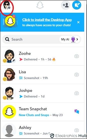 Webpage profile to delete story-How to delete a snap story