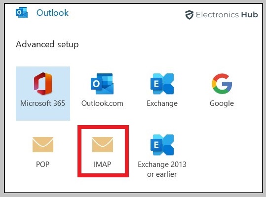 advanced setup-imap setup for gmail