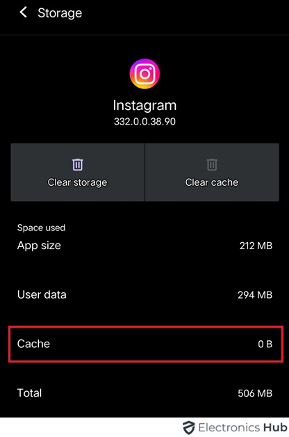 cache cleared - reset explore page on insta