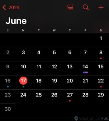calendar - iOS 18