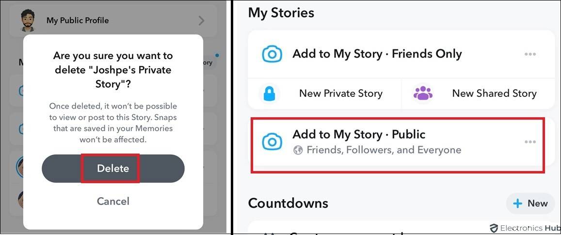 no Story left-How to delete a snap story