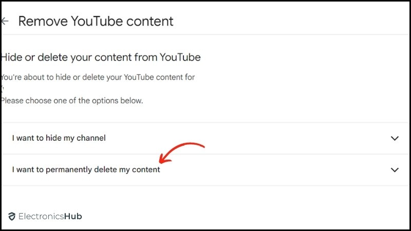 permanently delete my content-deleteayoutube channel on phone