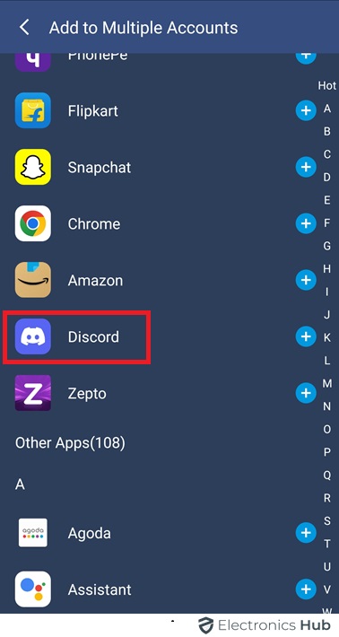 select Discord - Android