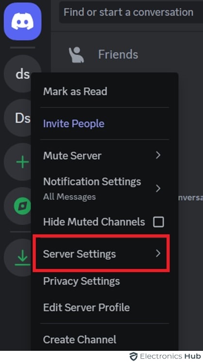 server settings-discord roles
